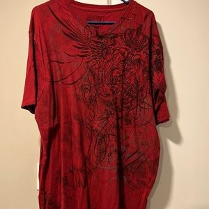 Men’s red and black T-shirt size 2X